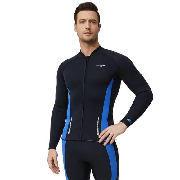 Seaskin Wetsuit Tops for Mens 3mm Front Zipper Brand New Size 2XL - Picture 1 of 5
